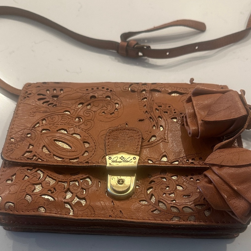 Patricia Nash Brown Leather Crossbody Bag
